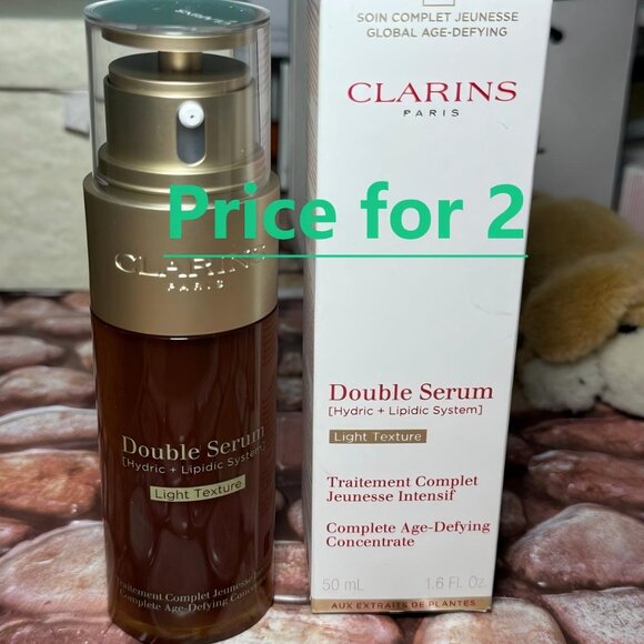 Clarins Other - (Price for 2) Clarins Double Serum Light Texture 50ml NEW